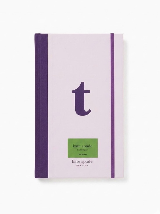 kate spade Other - Kate Spade Just Mine Monogram T Bookcloth Journal Pink Purple